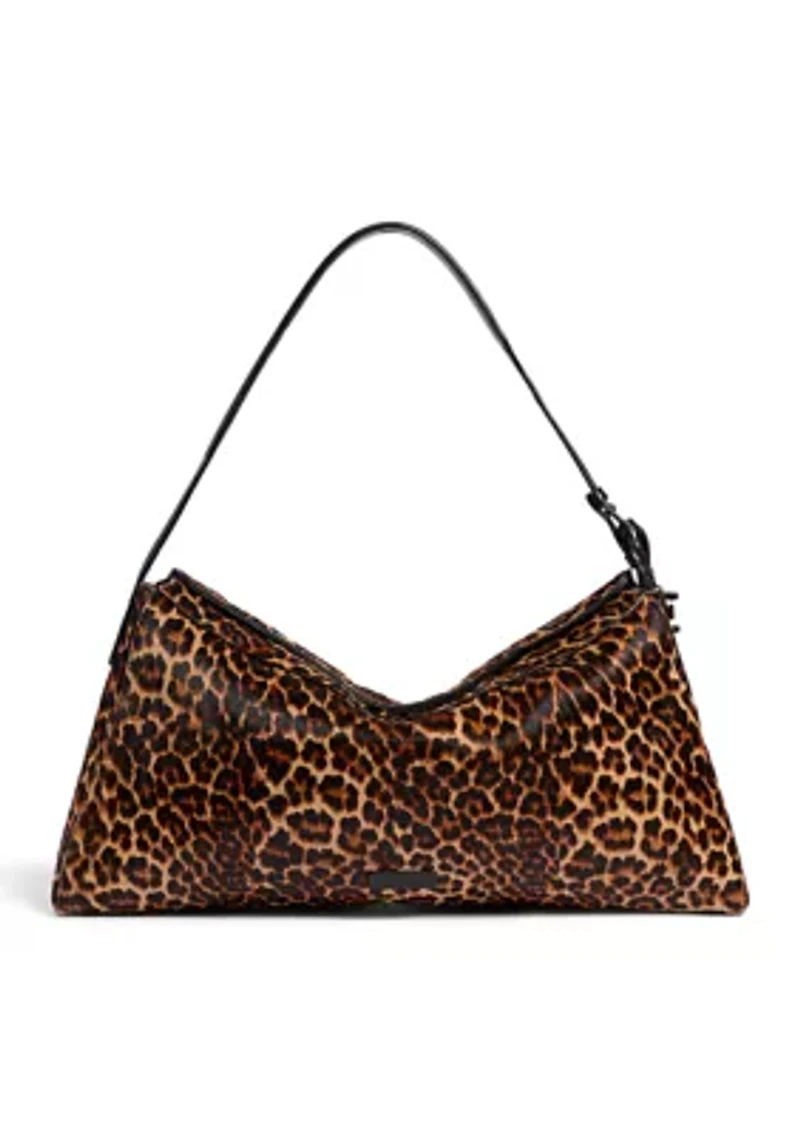 Petty Woven Leopard Shoulder Bag