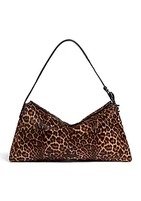 Petty Woven Leopard Shoulder Bag