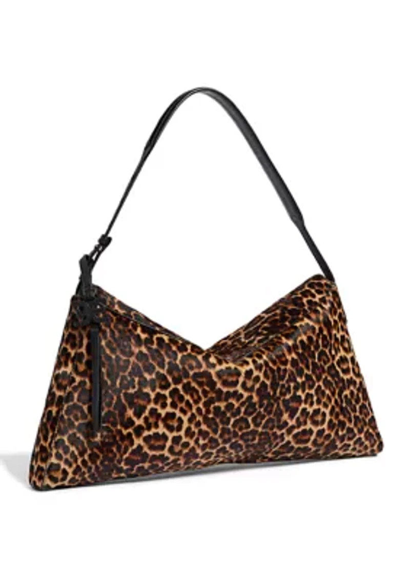 Petty Woven Leopard Shoulder Bag