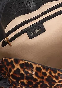 Petty Woven Leopard Shoulder Bag