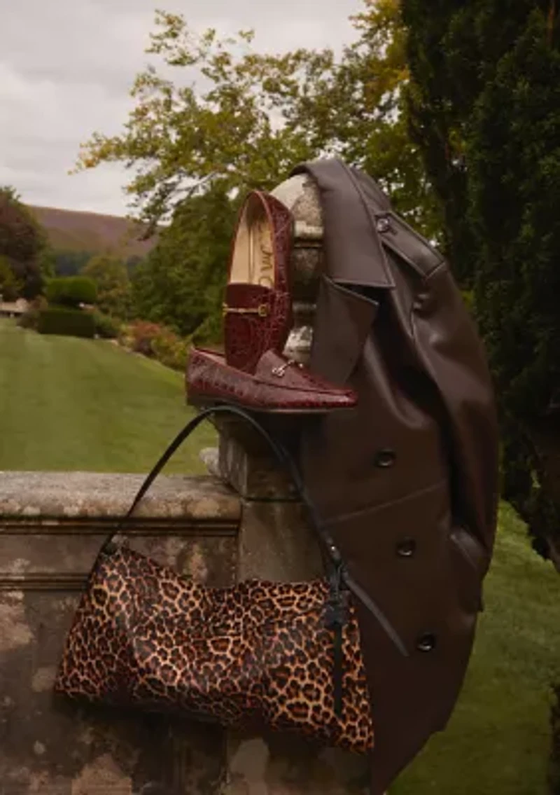 Petty Woven Leopard Shoulder Bag