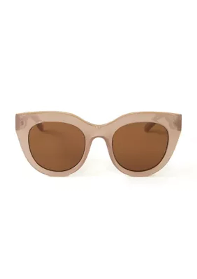 Air Heart Oversized Frame Sunglasses