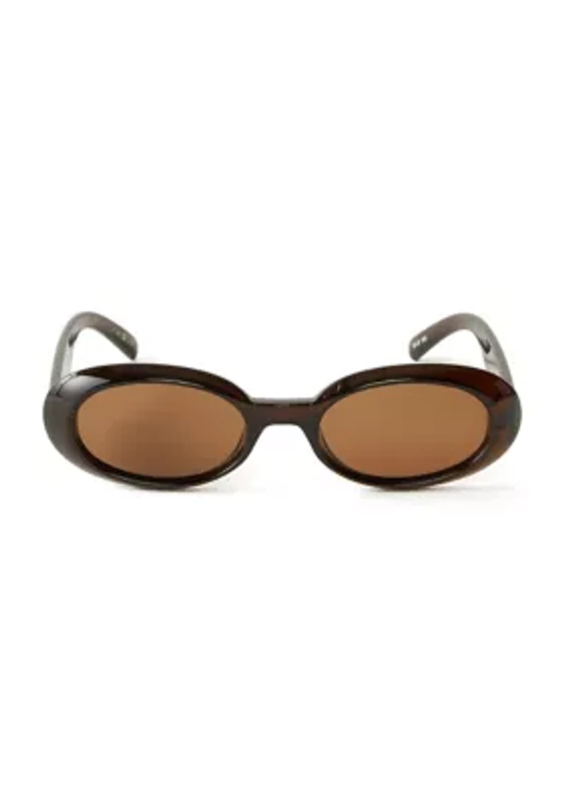 Work It Oval Frame Sunglasses