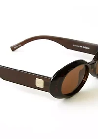 Work It Oval Frame Sunglasses