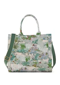 Toile Printed Canvas Tote