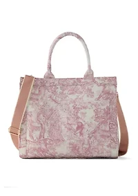 Toile Printed Canvas Tote