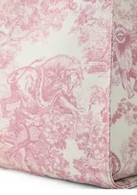 Toile Printed Canvas Tote