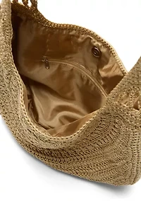 Large Macrame Crescent Hobo Bag