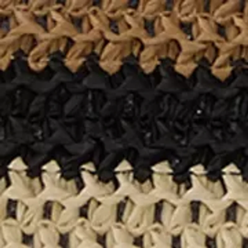 Striped Top Handle Ring Tote