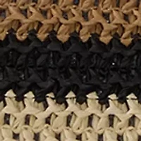 Striped Top Handle Ring Tote