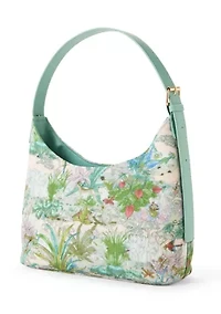 Toile Shoulder Hobo Bag