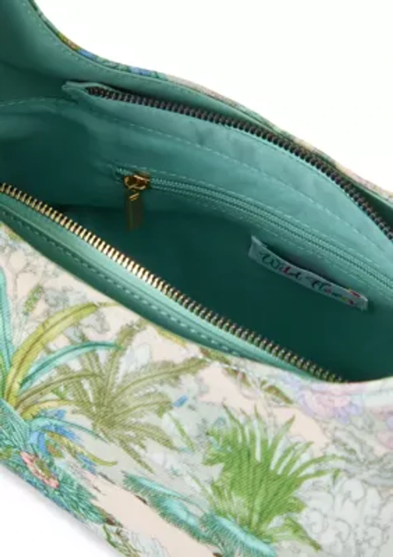 Toile Shoulder Hobo Bag