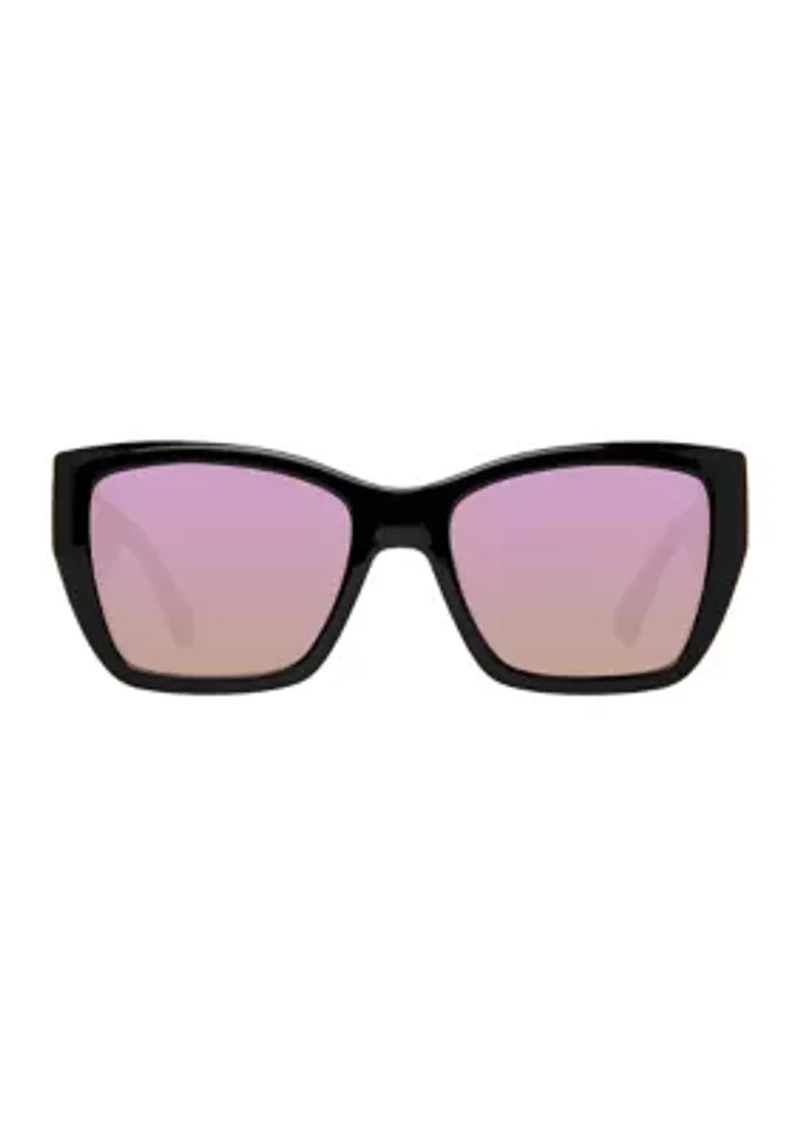 Kensington Rectangular Frame Crystal Sunglasses