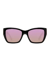 Kensington Rectangular Frame Crystal Sunglasses