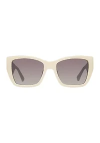 Kensington Rectangular Frame Crystal Sunglasses