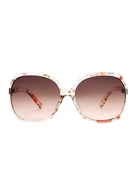 Floral Square Frame Sunglasses