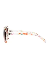 Floral Square Frame Sunglasses