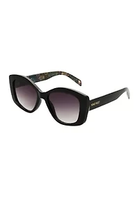 Bold Oval Frame Cat Eye Sunglasses