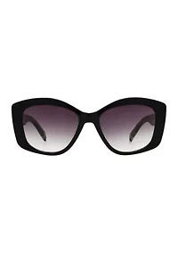 Bold Oval Frame Cat Eye Sunglasses