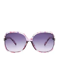 Floral Square Frame Sunglasses