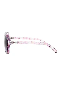 Floral Square Frame Sunglasses