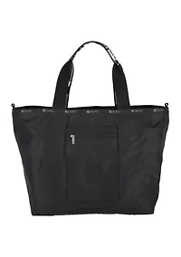 Reversible Pocket Tote, Logo Jacquard Black