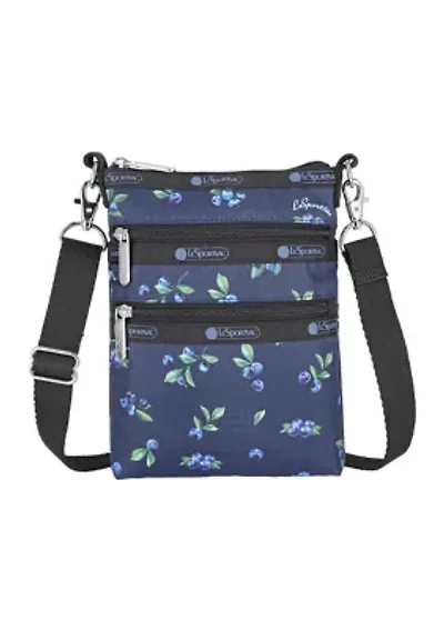 Blueberry Printed Zip Crossbody