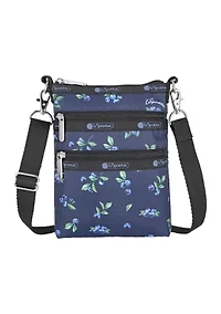 Blueberry Printed Zip Crossbody 
