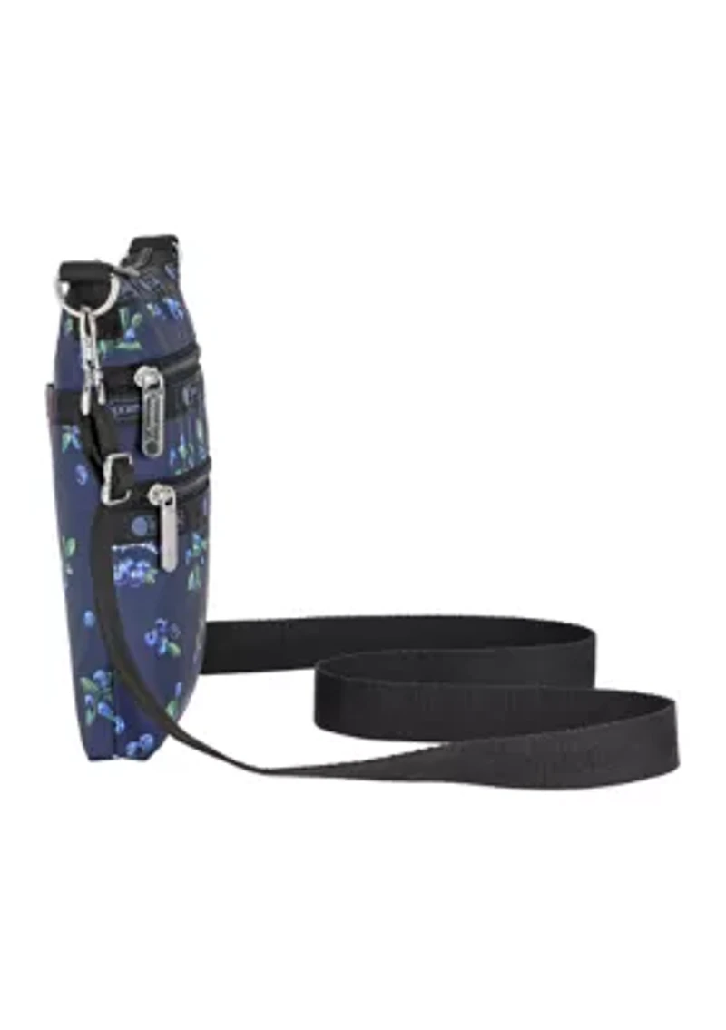 Blueberry Printed Zip Crossbody