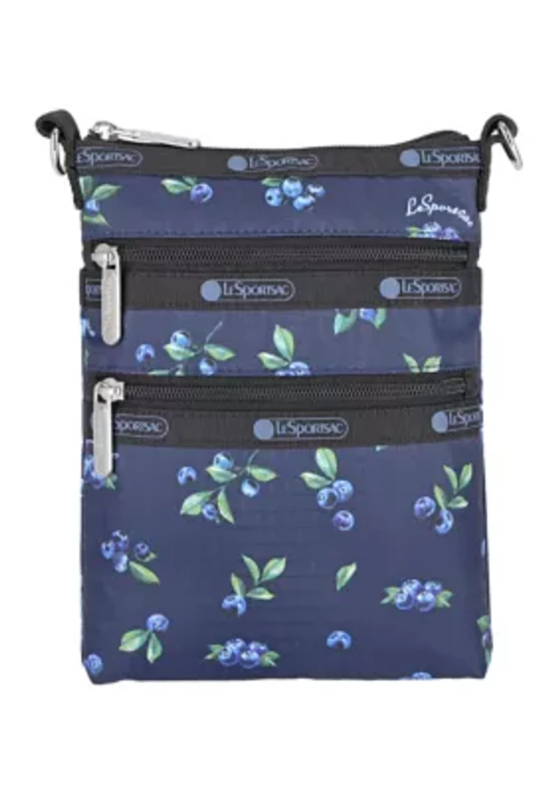 Blueberry Printed Zip Crossbody