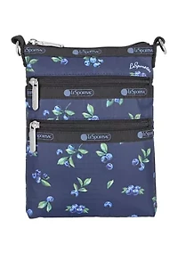 Blueberry Printed Zip Crossbody 