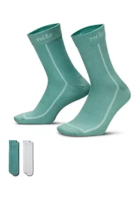 Everyday Plus Women's Lightweight Crew Socks - 2-Pack