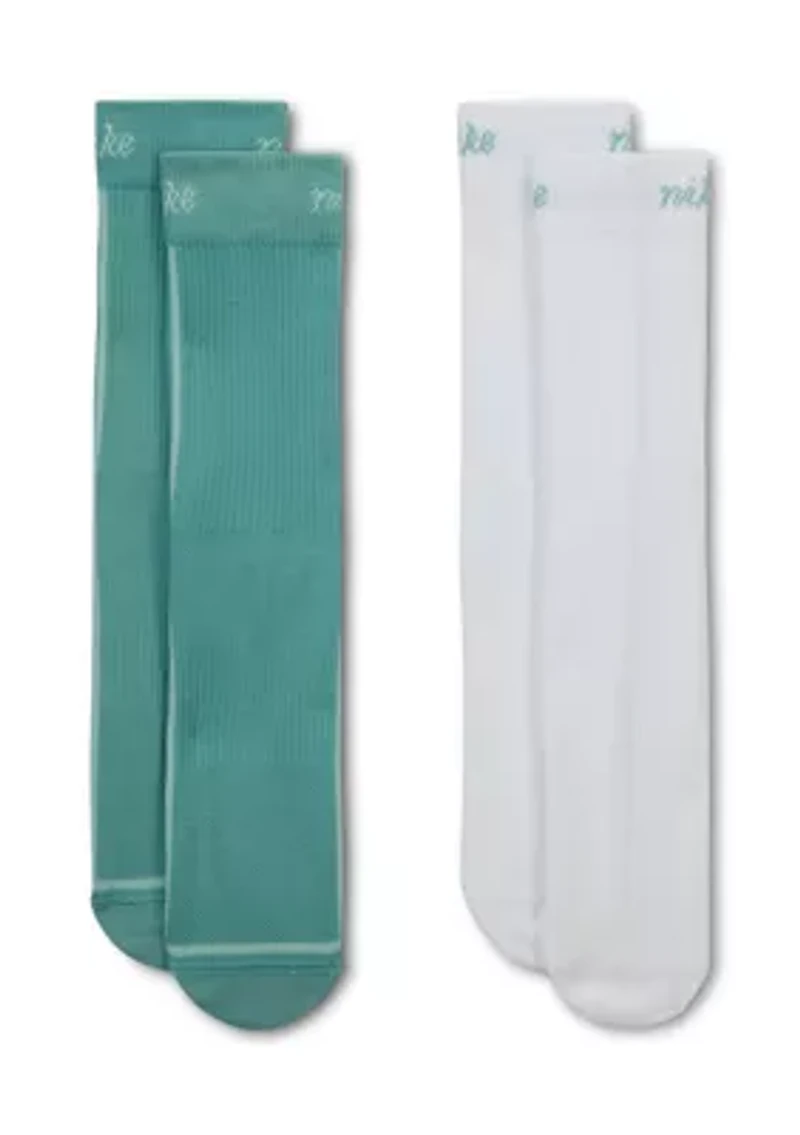 Everyday Plus Women's Lightweight Crew Socks - 2-Pack