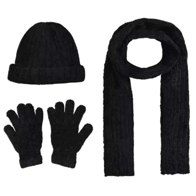 Ladies Hat, Gloves, and Scarf Set