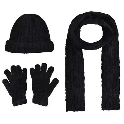 Ladies Hat, Gloves, and Scarf Set