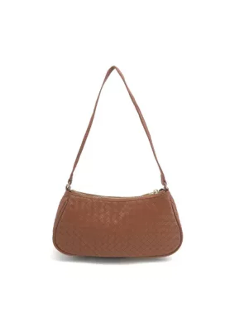 Ash Heart Tassel Woven Shoulder Bag