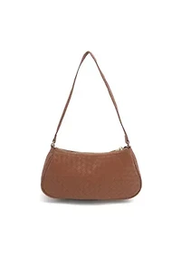 Ash Heart Tassel Woven Shoulder Bag