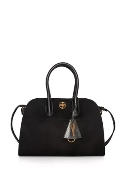 Aurora Top Handle Suede Tassel Satchel Bag