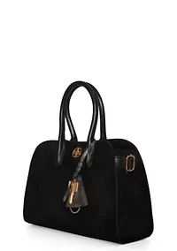 Aurora Top Handle Suede Tassel Satchel Bag