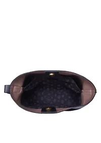 Midnight Quilted Suede Mini Tote Bag