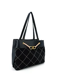 Velvet Knot Quilted Shoulder Tote