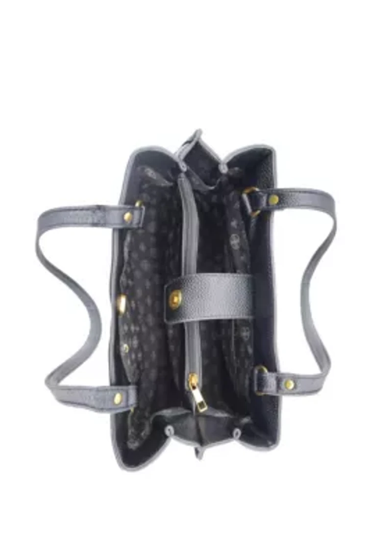 Velvet Knot Quilted Shoulder Tote