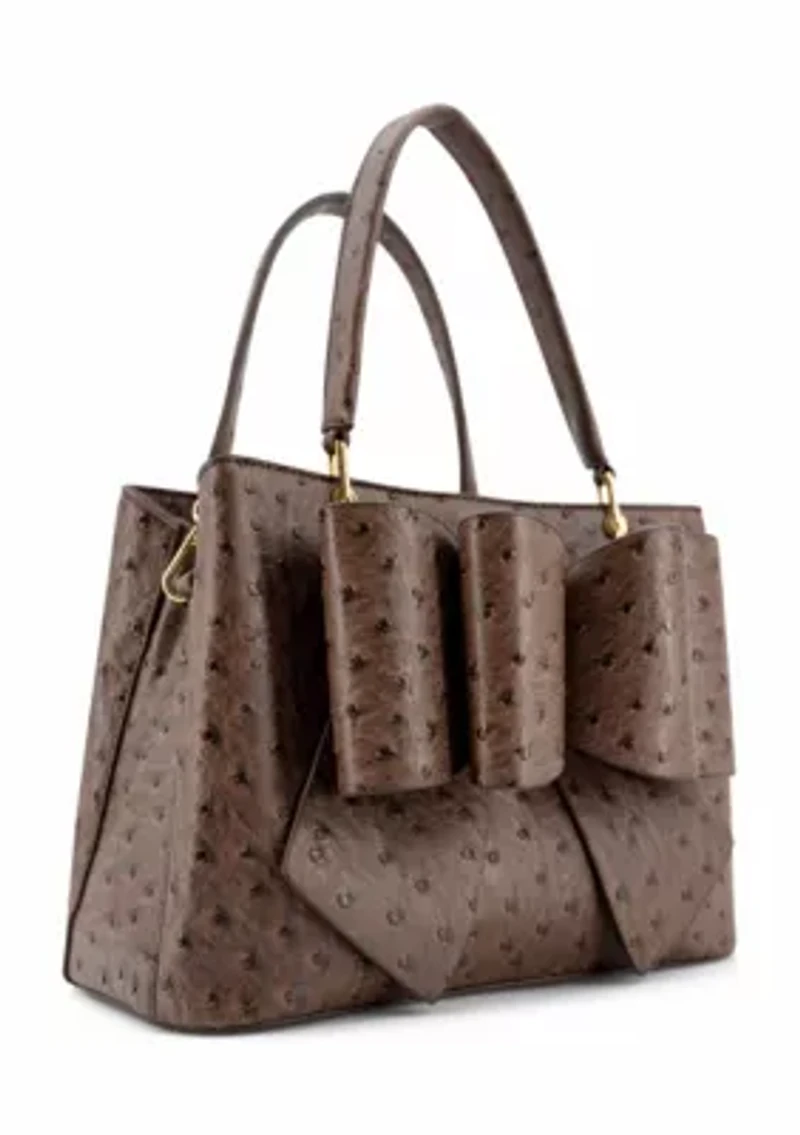 Remi Embossed Bow Satchel Bag