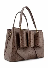 Remi Embossed Bow Satchel Bag