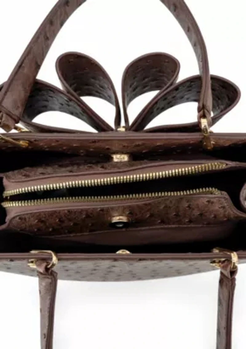 Remi Embossed Bow Satchel Bag