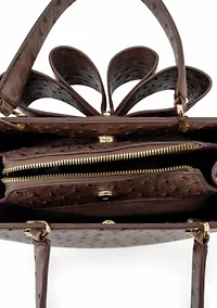 Remi Embossed Bow Satchel Bag