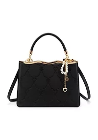 Amara Embossed Top Handle Crossbody Bag