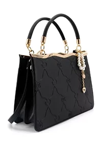 Amara Embossed Top Handle Crossbody Bag