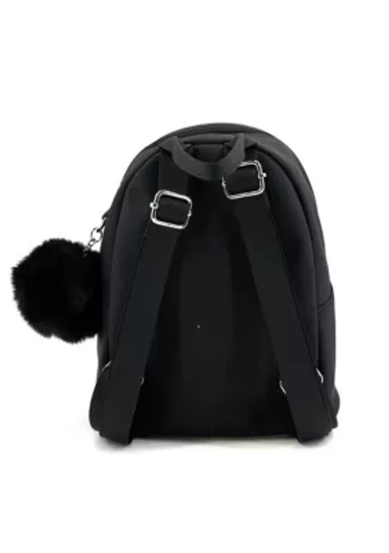 Jasper Rhinestone Pom Pom Backpack