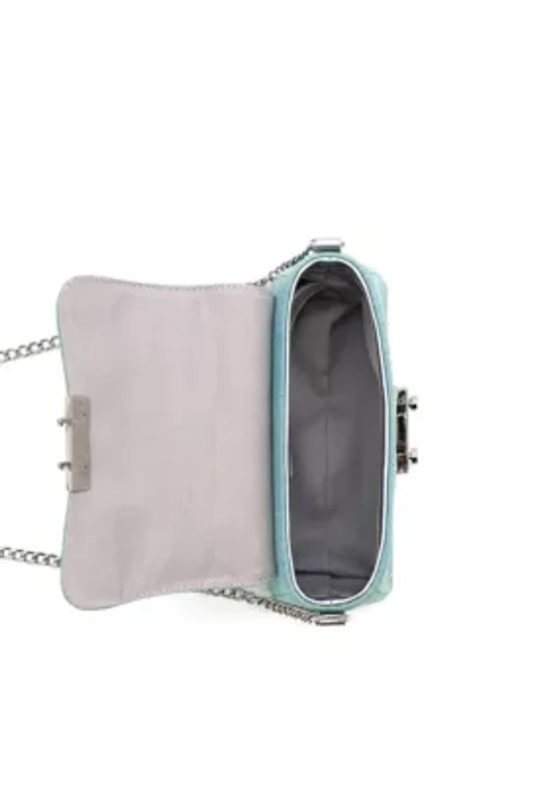 Beagle Studded Denim Crossbody Bag